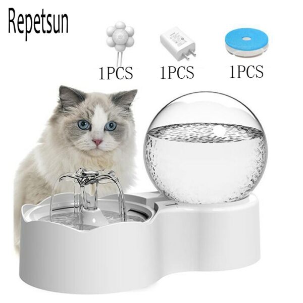 Automatic Cat Water Fountain With Faucet